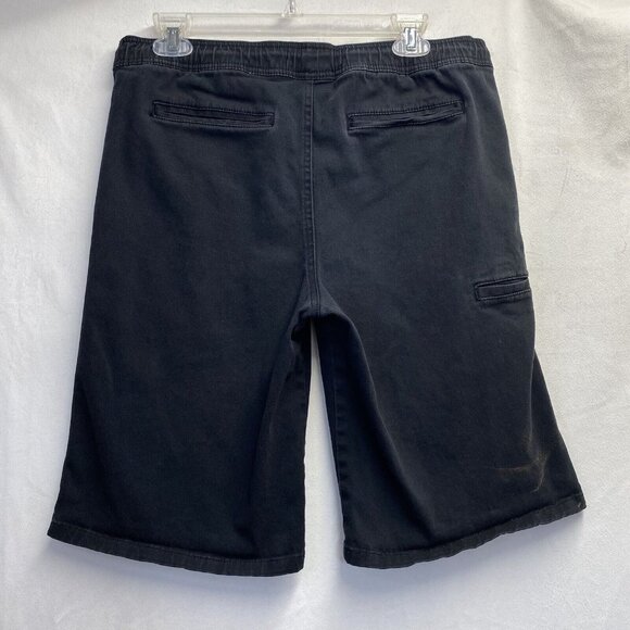 HYPE Stretch Jogger Drawstring Elastic Waist Shorts Men Medium Black W/Pockets - Picture 4 of 16